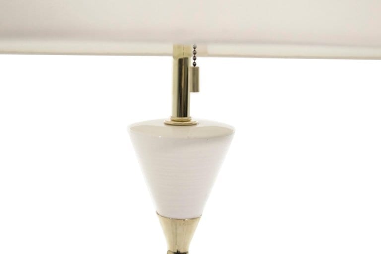 Porcelain Hourglass Table Lamps by Gerald Thurston, 1950s