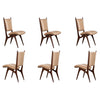 Set of Six Vladimir Kagan Sculpted Sling Dining Chairs, Model VK 101