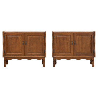 Pair of Danish Oak Cabinets Attributed to Henning Kjærnulf, Denmark, c. 1960s