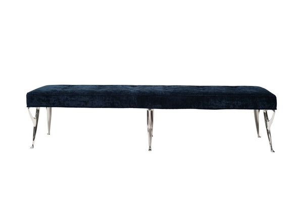 Mid Century Italian Bench in Chenille, C. 1950s