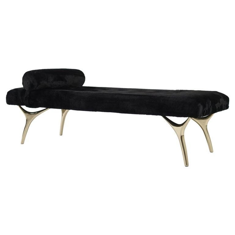 Crescent Daybed in Brass