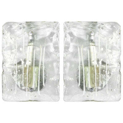 Murano Glass Ice Drip Sconces, Austria, 1960s