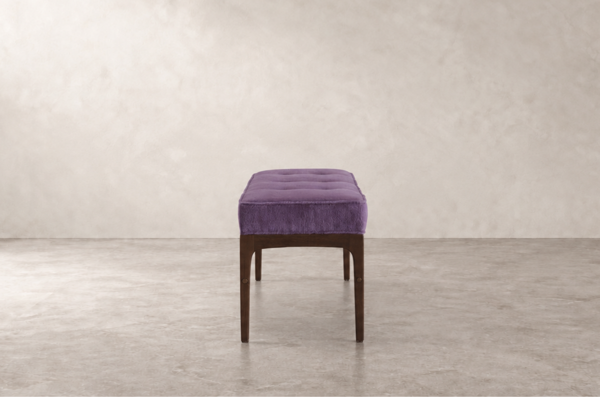 Linear Bench in Mohair — Floor Sample | Ready to Ship