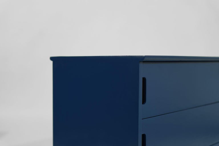Royal Blue MCM Chests of Drawers, C. 1950s