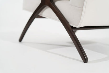 Mid-Century Modern Butterfly Lounge Chair in Mohair, circa 1960s
