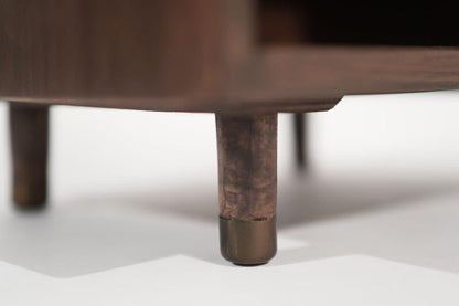 Set of Minimalist Walnut End Tables, C. 1950s