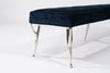 Mid Century Italian Bench in Chenille, C. 1950s