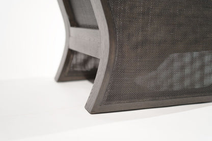 Ebonized Oak & Caning Vintage Lounge Chairs, 1970s