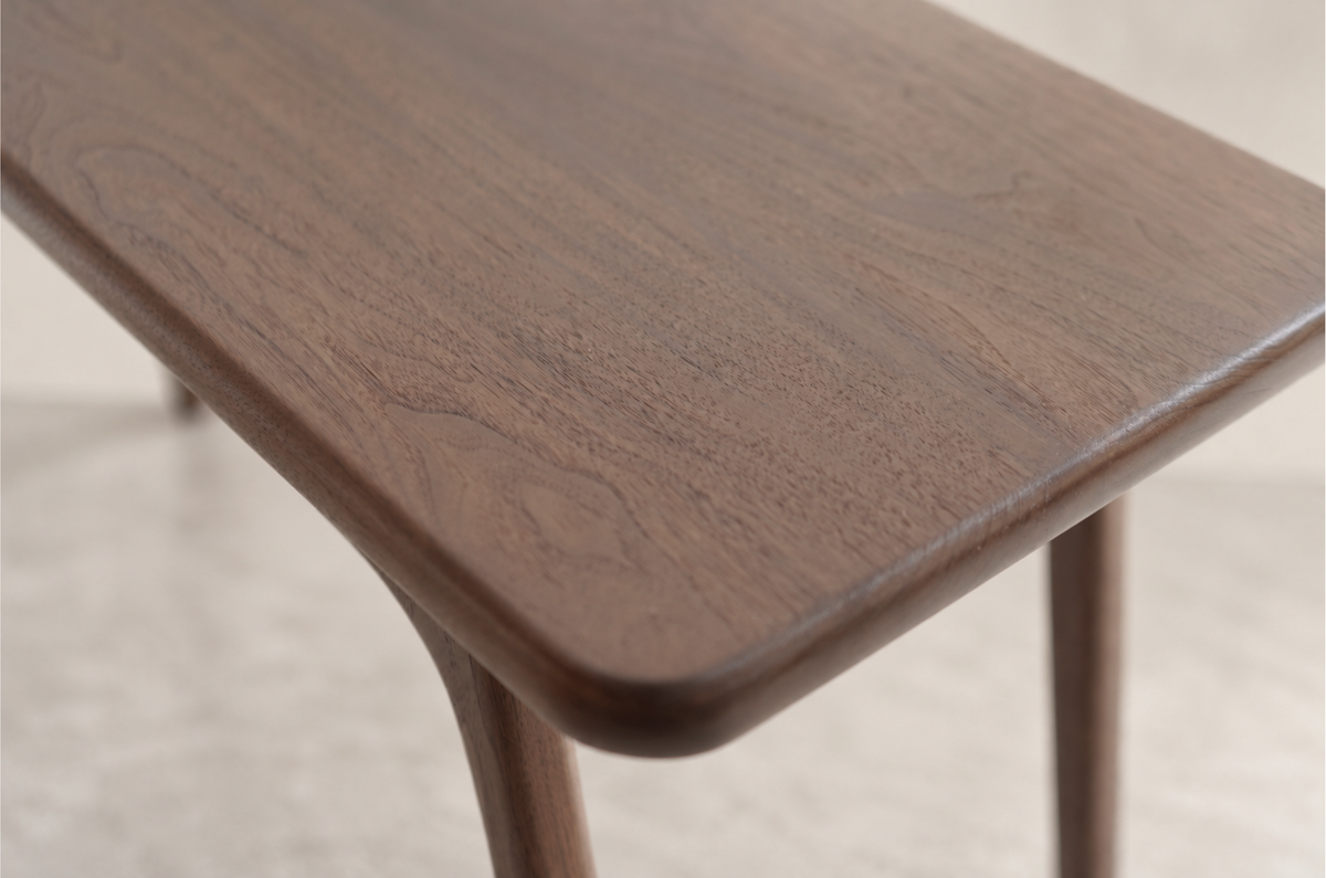ICO Console Table — Dark Walnut Floor Sample | Ready to Ship