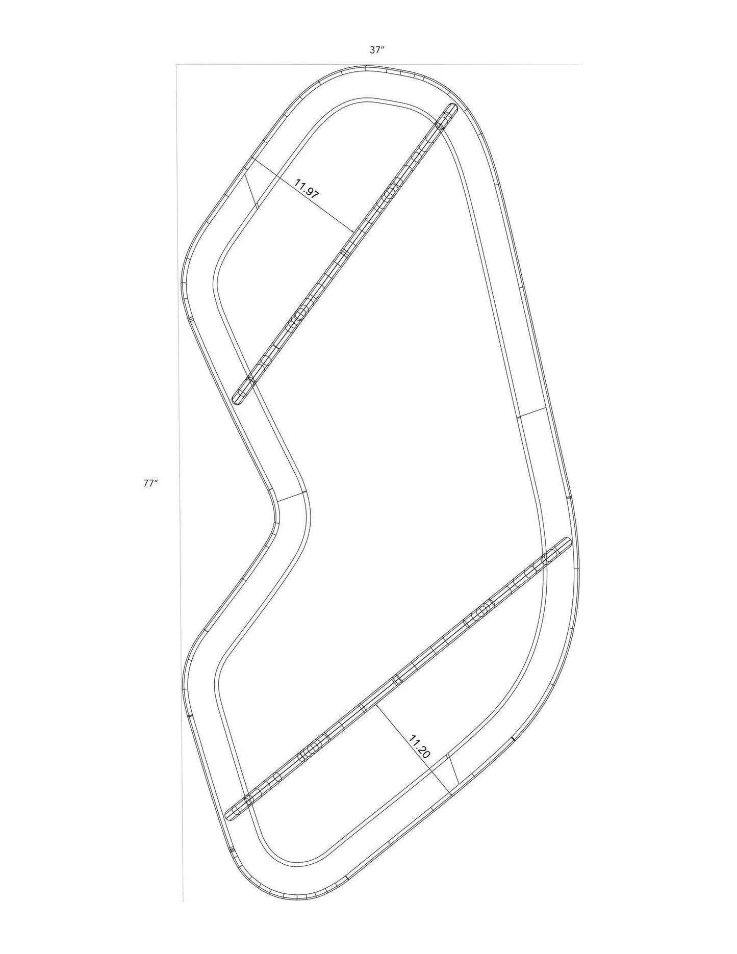 Contour Coffee Table in Black Ceruse