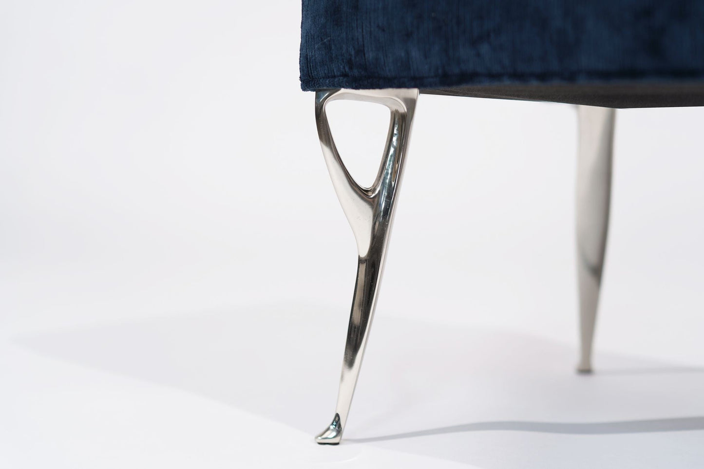 Mid Century Italian Bench in Chenille, C. 1950s