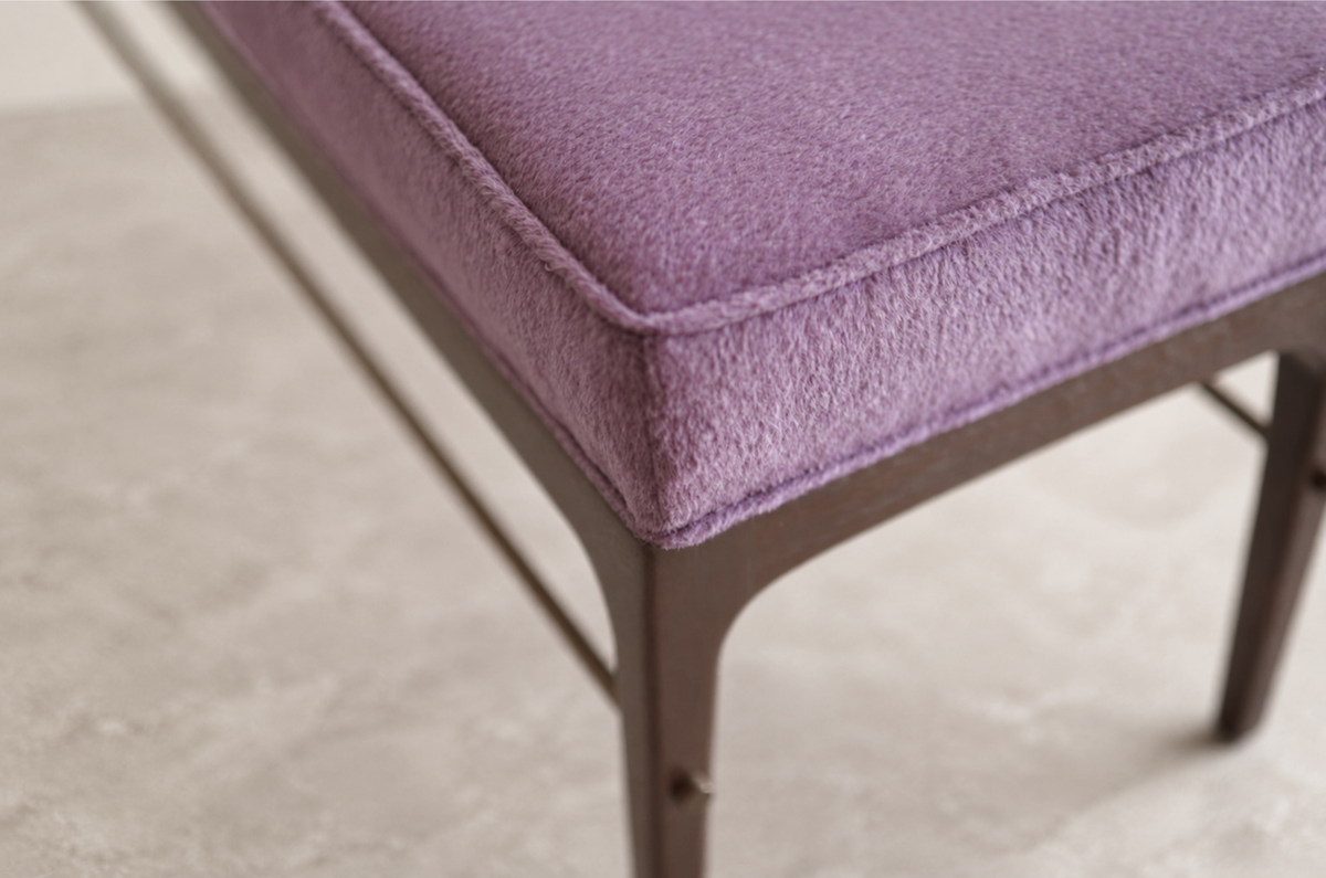 Linear Bench in Mohair — Floor Sample | Ready to Ship
