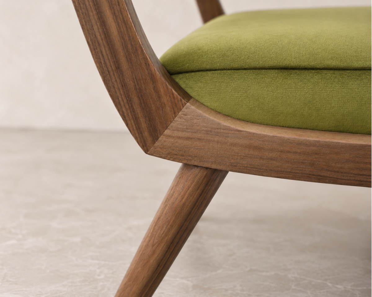 Low Back Parisiano Dining Chair in Natural Walnut