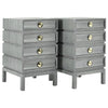 Stacked Nightstands in Grey Ceruse
