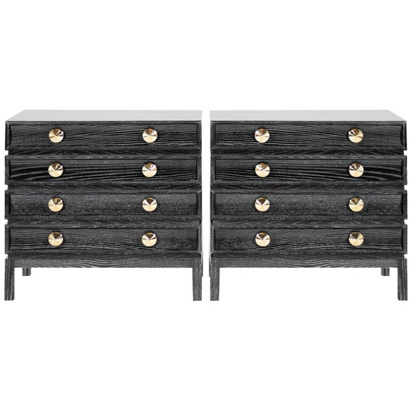 Stacked Nightstands in Black Ceruse