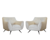 Lounge Chairs by Henry Glass in Oatmeal Bouclé, C. 1950s