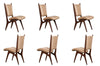 Set of Six Vladimir Kagan Sculpted Sling Dining Chairs, Model VK 101