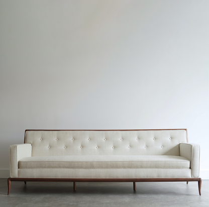 T.H. Robsjohn-Gibbings Walnut Framework Sofa, C. 1950s