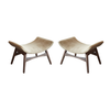 Curved Walnut Stools by Mel Abitz, C. 1960s