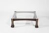 Luciano Frigerio Mahogany and Brass "Ussaro" Coffee Table, C. 1970s