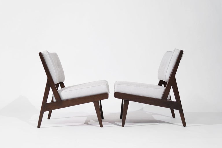 Rare Slipper Chairs by Jens Risom for Risom, Inc. C. 1950s