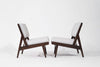 Rare Slipper Chairs by Jens Risom for Risom, Inc. C. 1950s