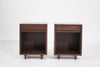 Set of Minimalist Walnut End Tables, C. 1950s