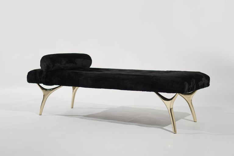 Crescent Daybed in Polished Brass