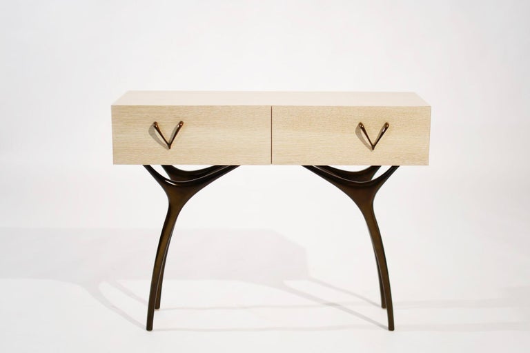 Crescent Console in White Oak