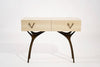 Crescent Console in White Oak and Bronze