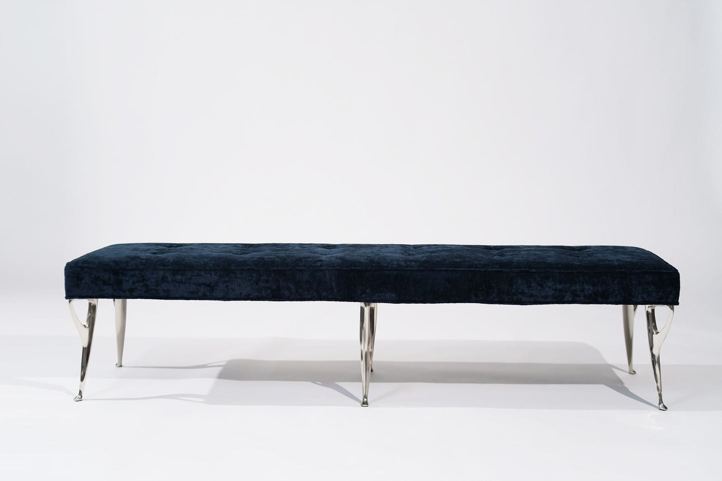 Mid Century Italian Bench in Chenille, C. 1950s