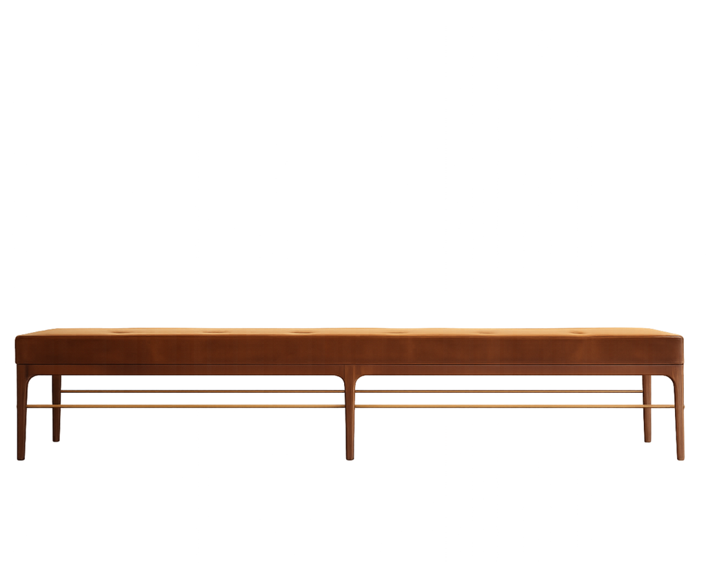 Linear Bench in Special Walnut Series 96