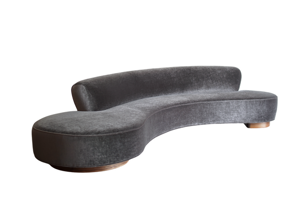 Serpentine Sofa by Vladimir Kagan in Mohair, Model 150BS, 2000s