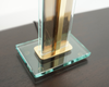 Fontana Arte Glass & Brass Table Lamp, Italy, C. 1960s