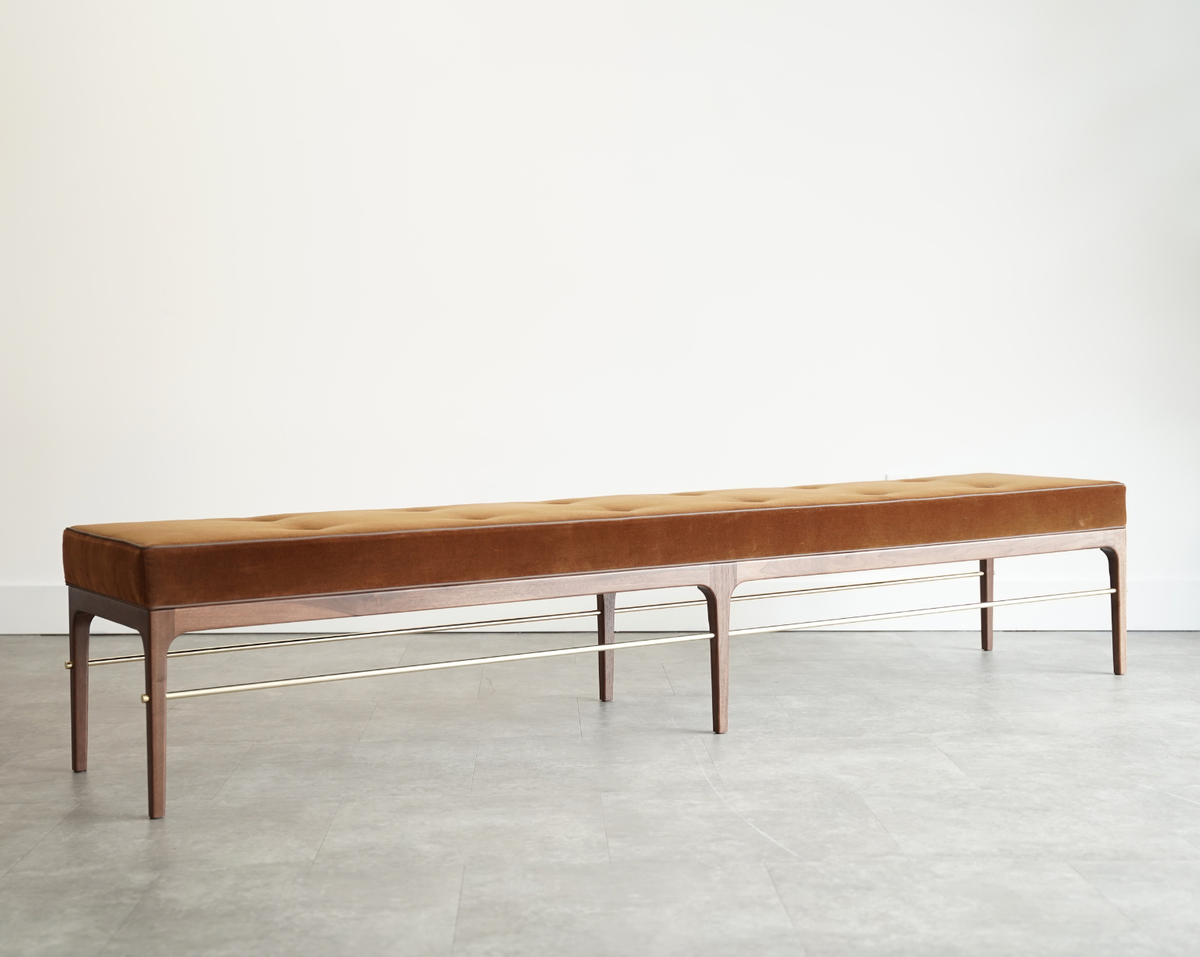 96 Bench Linear Bench in Natural Walnut Series 96 | Bespoke MCM Seating ...