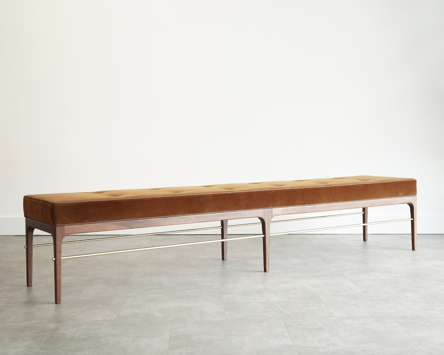 Linear Bench in Special Walnut Series 96