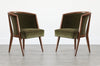 Harold Schwartz Lounge Chairs in Olive Velvet, C. 1950s