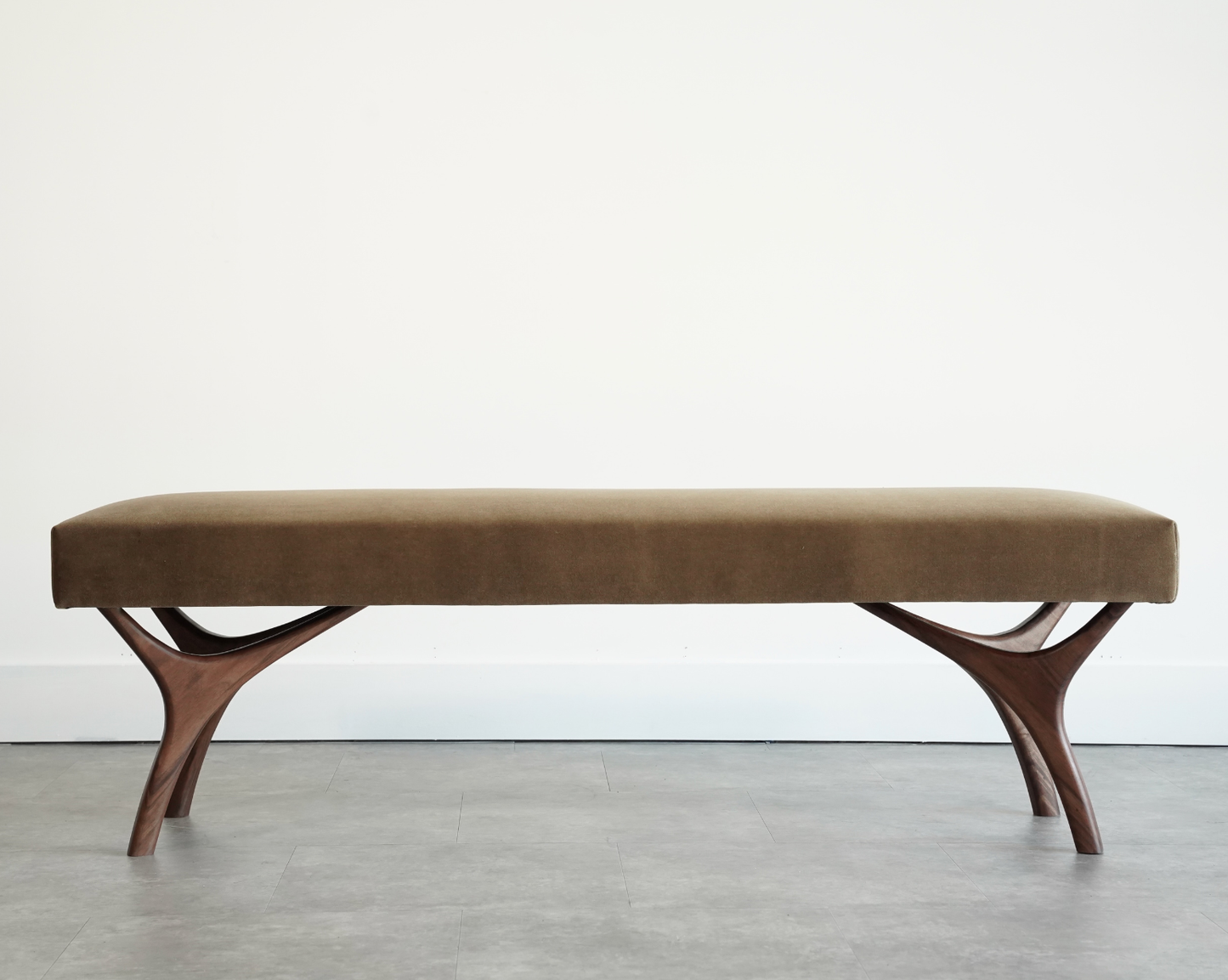 Crescent Bench Series 60 in Natural Walnut