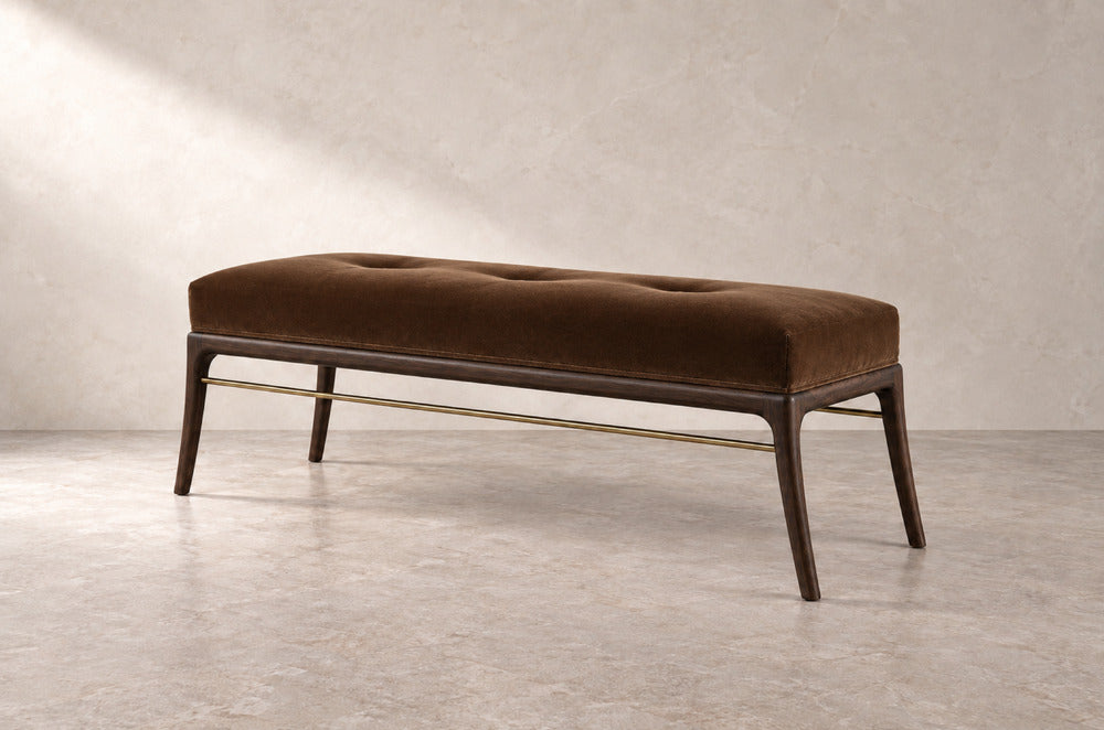 Sabre Leg Bench Series 60 in Dark Walnut