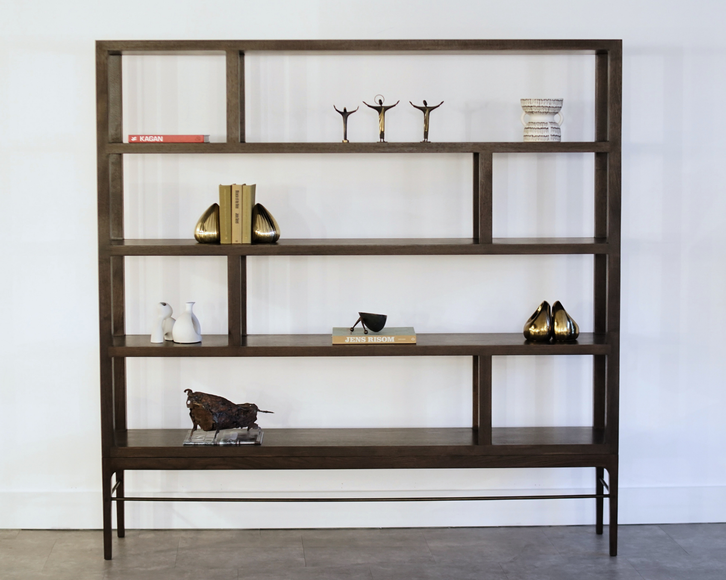 Linear Bookcase in Espresso Walnut