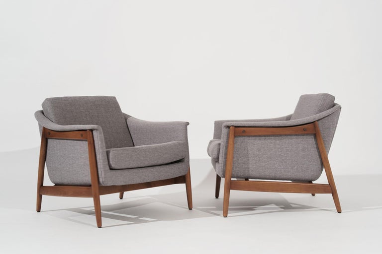 Set of Teak Lounge Chairs by Folke Ohlsson for Dux, Sweden, circa 1950s