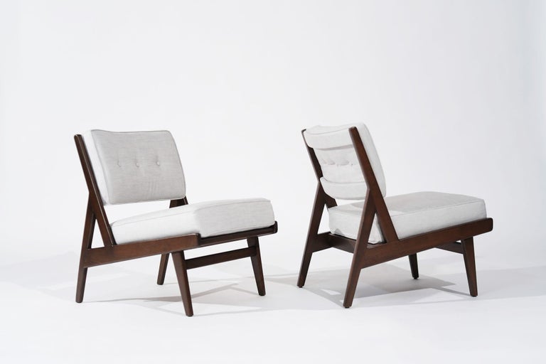 Rare Slipper Chairs by Jens Risom for Risom, Inc. C. 1950s