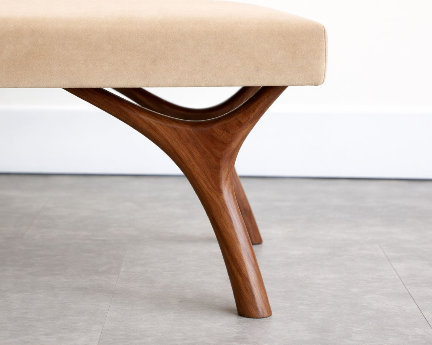 Crescent Bench Series 72 in Special Walnut