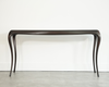 Sculpted Sapele Mahogany Console Table in Espresso, 1960s