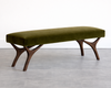 Crescent Bench Series 48 in Dark Walnut