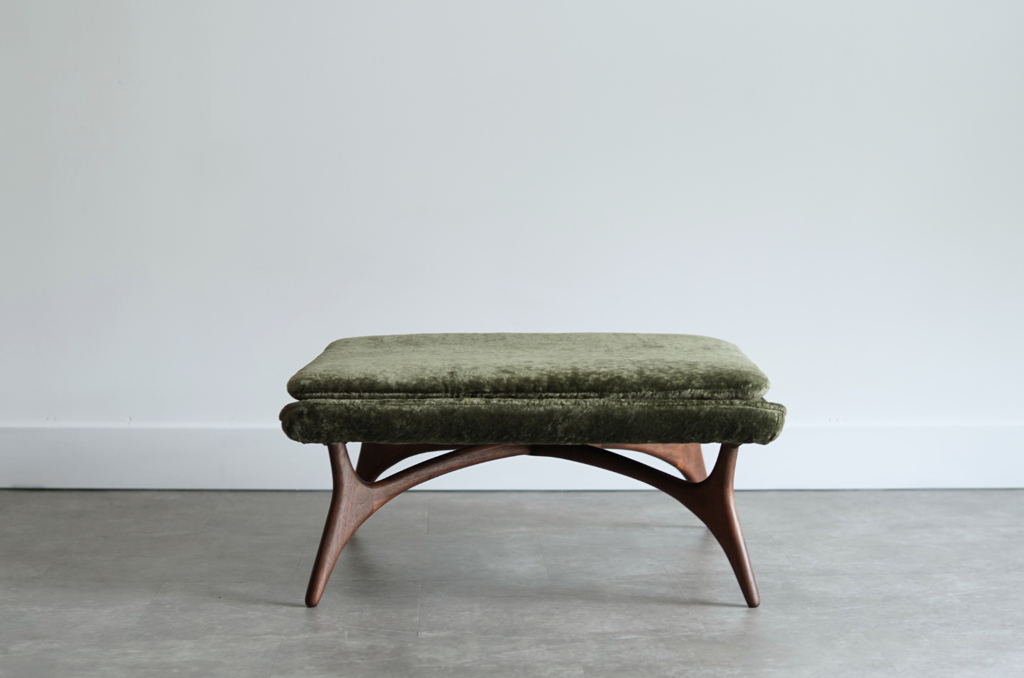 Sculptural Walnut Ottoman by Vladimir Kagan, C. 1950s