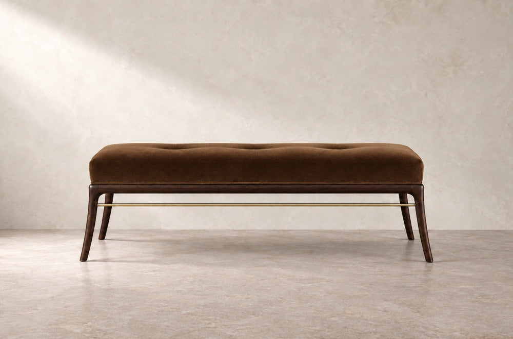 Sabre Leg Bench Series 60 in Dark Walnut