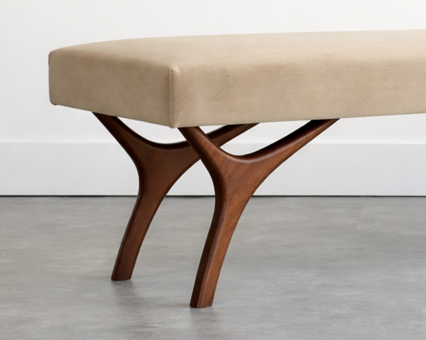 Crescent Bench Series 72 in Special Walnut