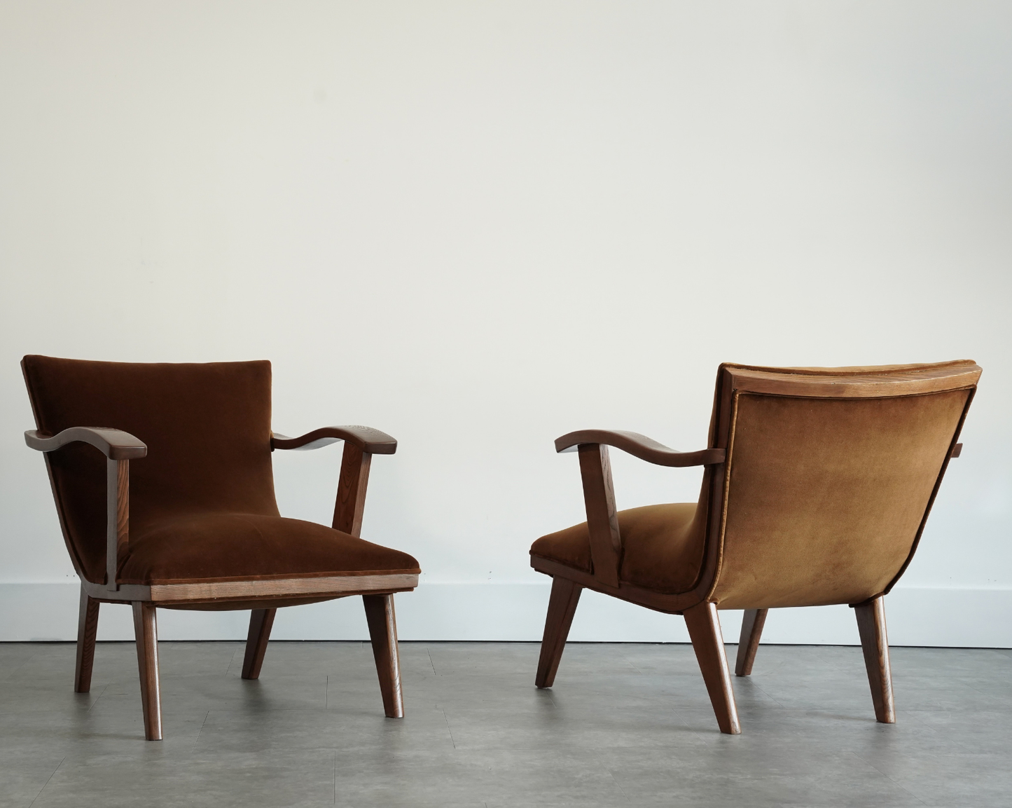 Scandinavian Modern Teak Lounge Chairs, Denmark, C. 1960s