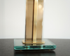 Fontana Arte Glass & Brass Table Lamp, Italy, C. 1960s